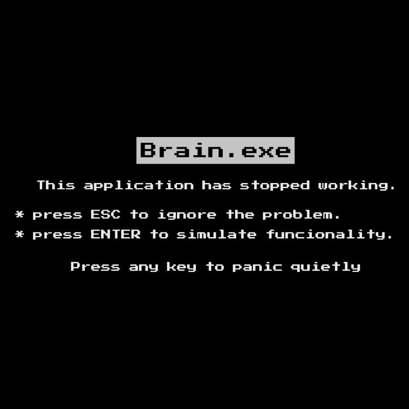 Brain.exe – Lustiges Computerfehler-Shirt