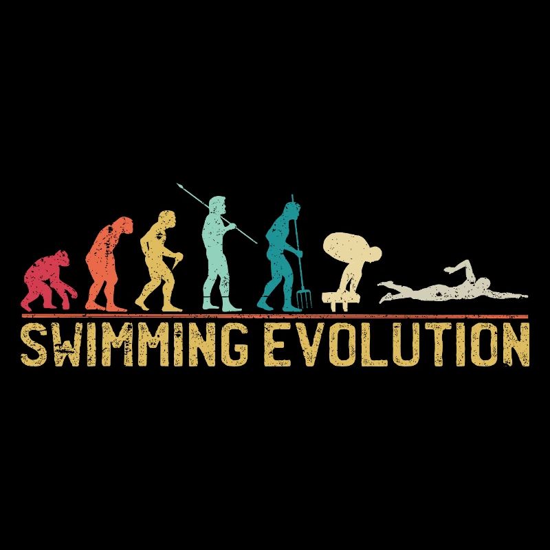 Swimming Evolution Progress Illustration