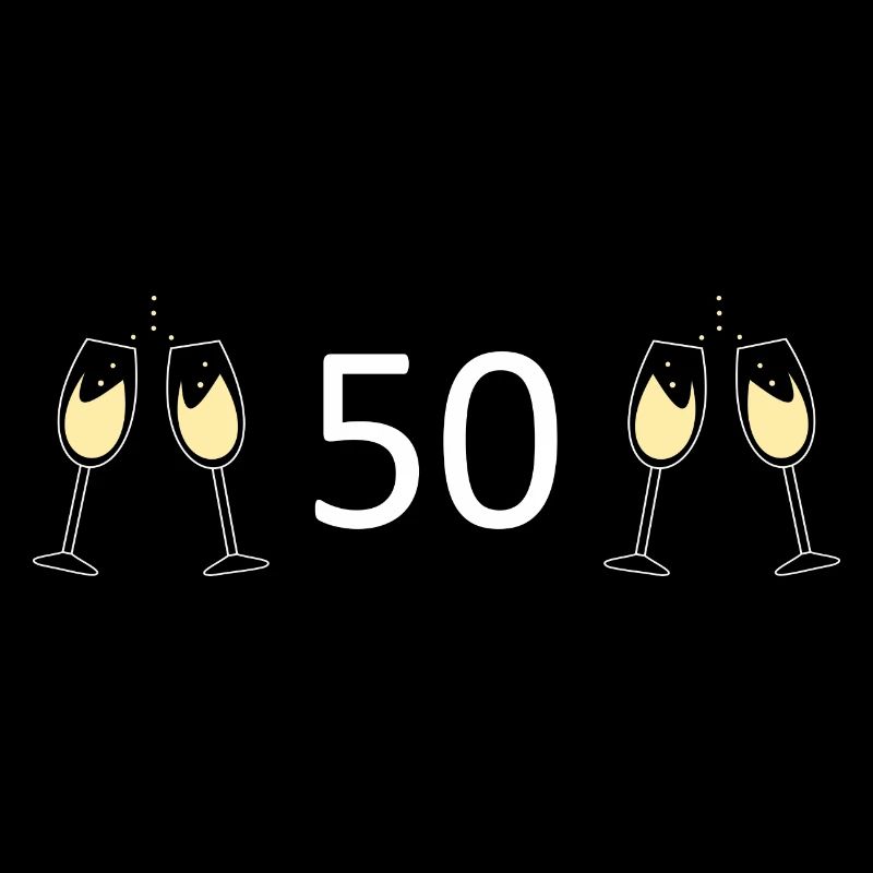 50e anniversaire 50 ans 50 Numéro 50 Blanc