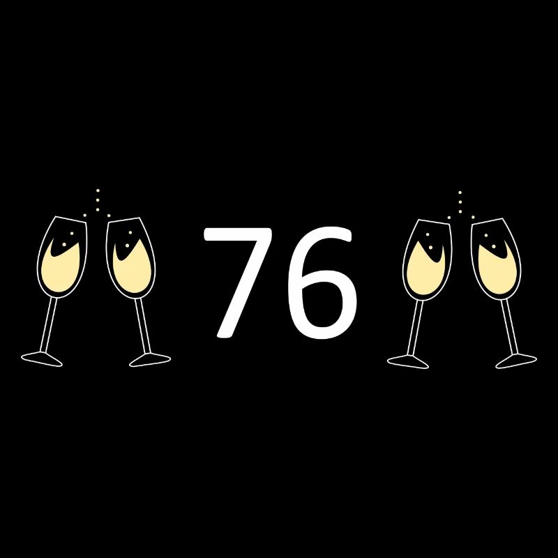 76e anniversaire 76 ans 76 Numéro 76 Blanc