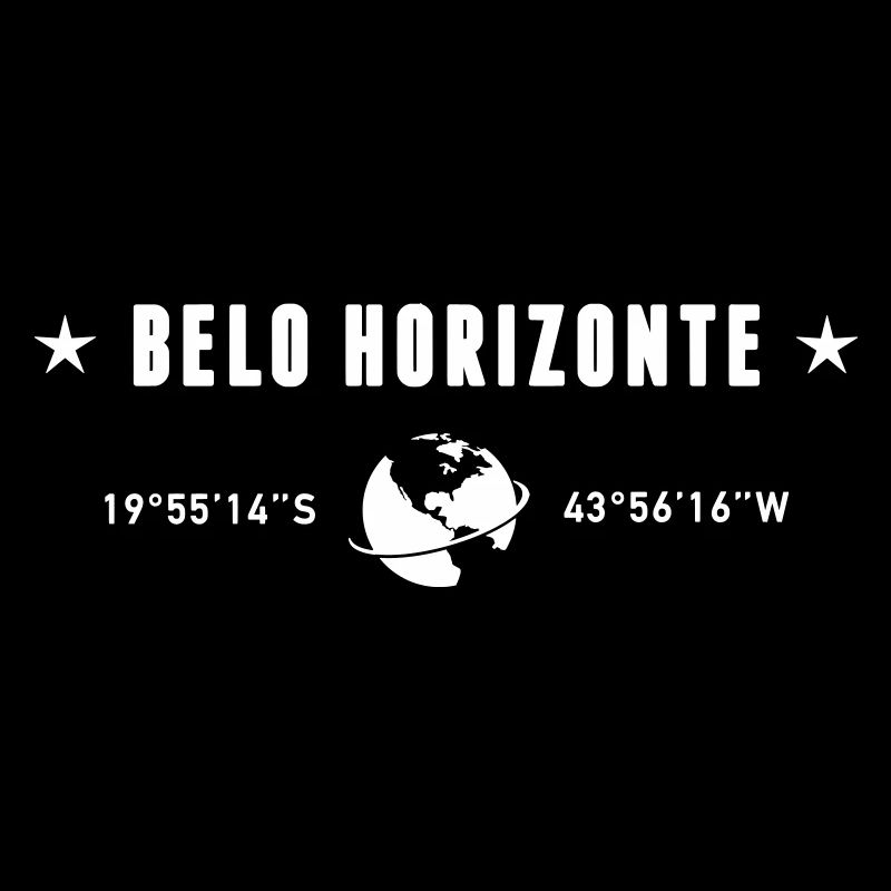 Belo Horizonte Coordinates Planet Earth White