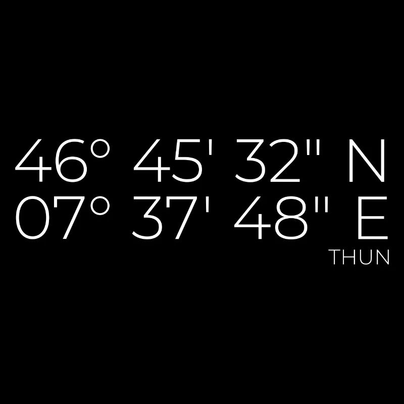 Coordinates Thun, Bern, Switzerland