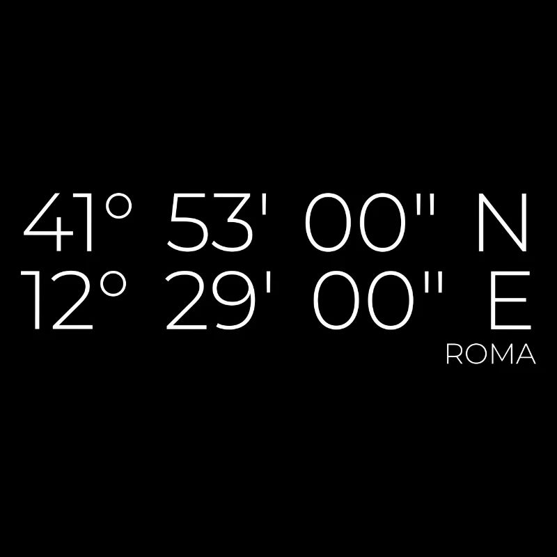 Coordinates Roma Italy