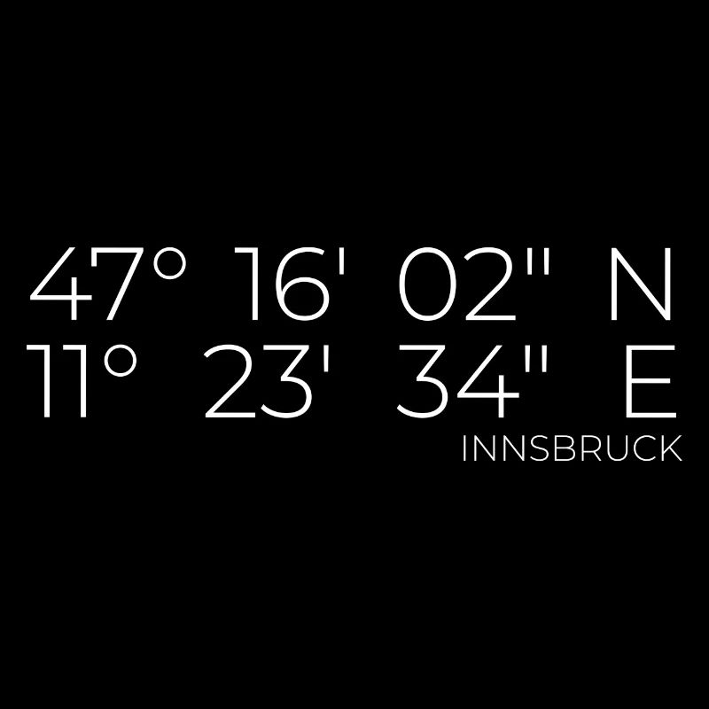 Coordinates Innsbruck, Austria