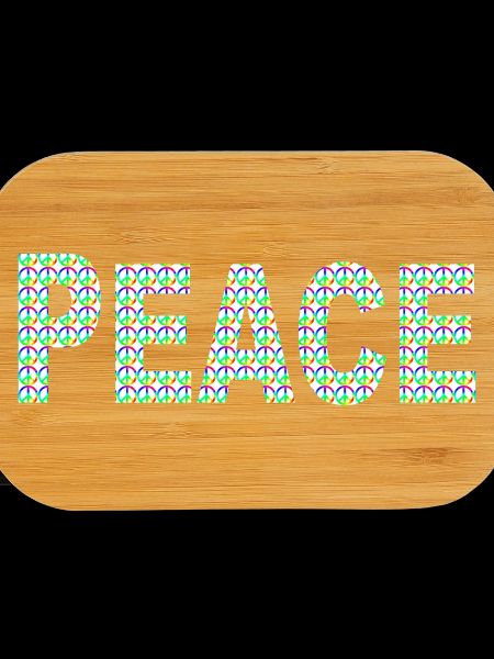 Peace Wort mit Peacezeichen
