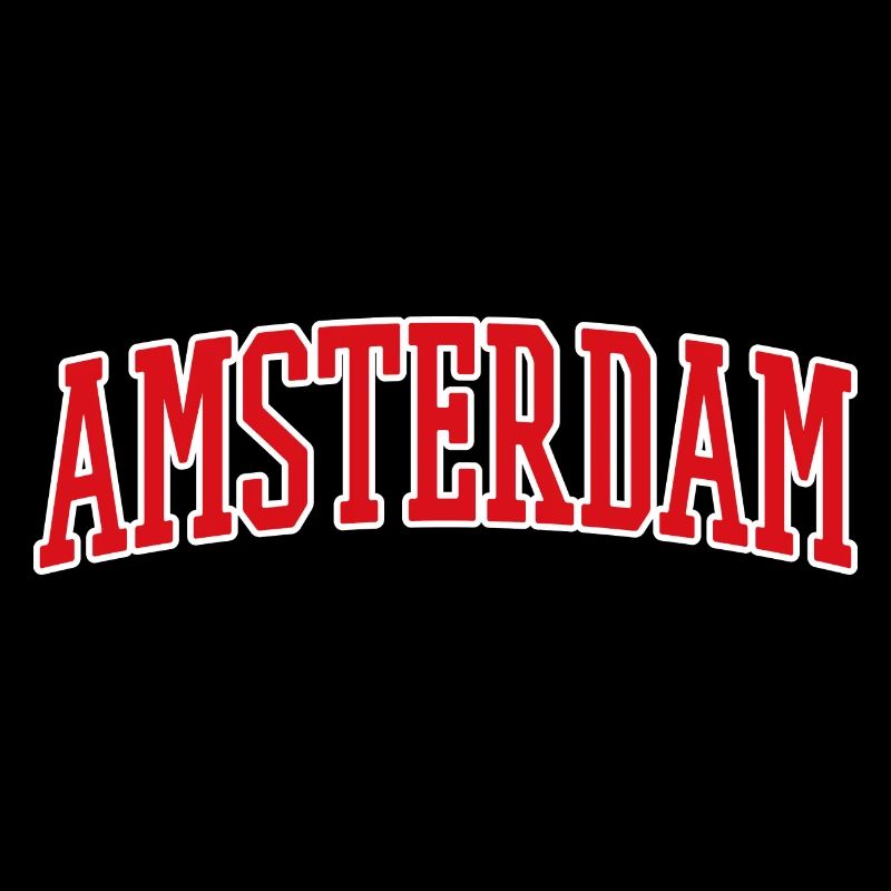Amsterdam Lettering Red White Design