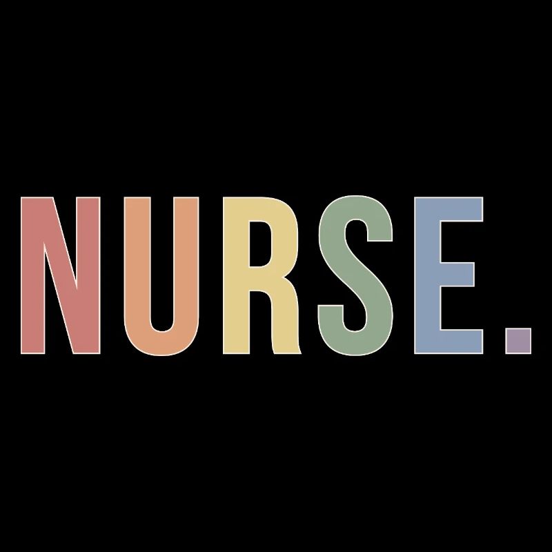 NURSE Soft Rainbow Typografie LGBTQ Pride Design