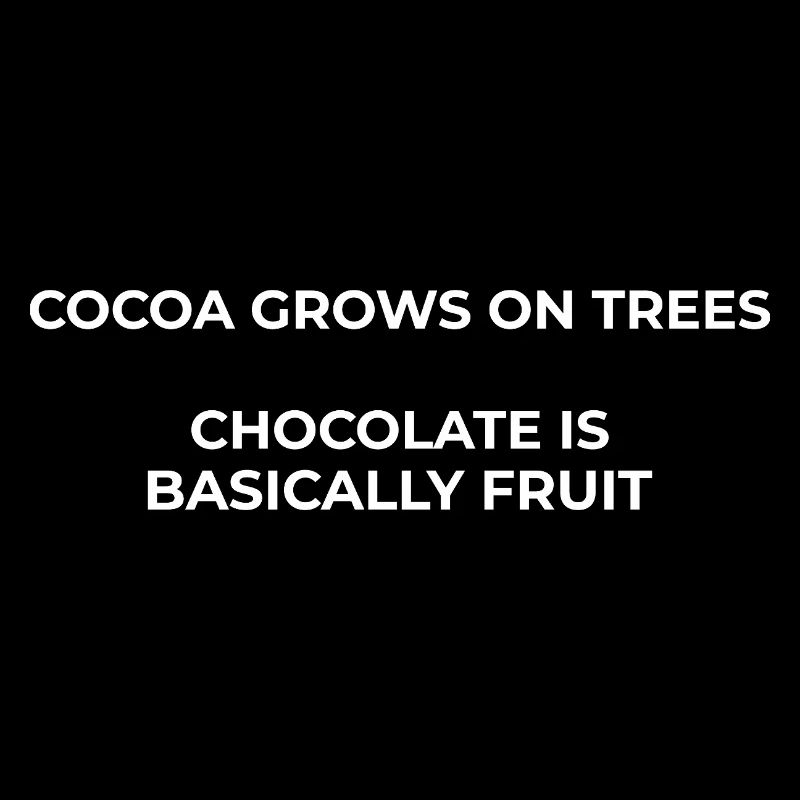 When cocoa grows on trees, chocolate is fruit