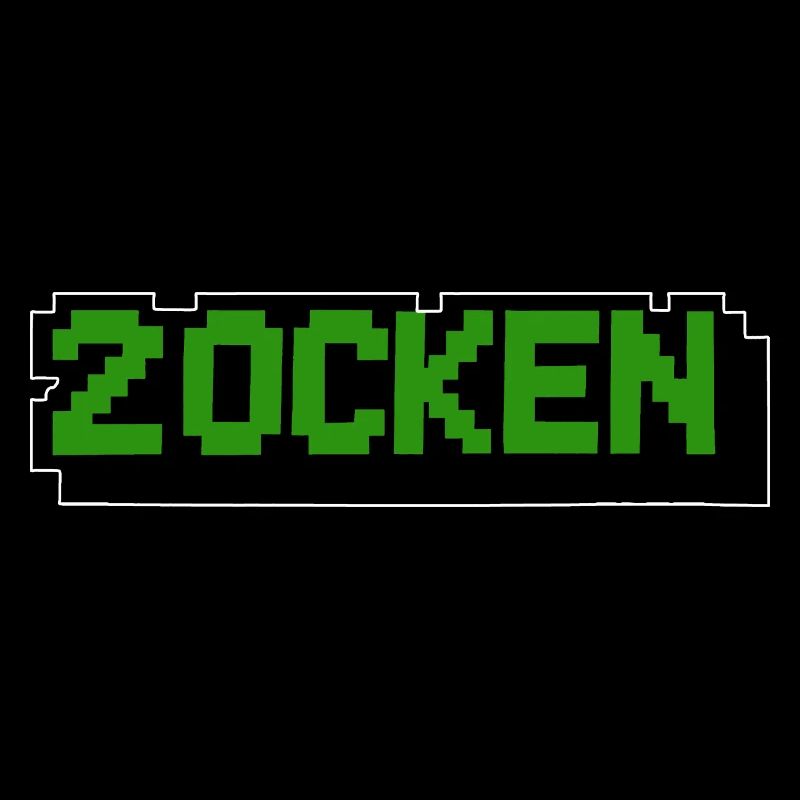 Lettering Zocken Retro Computer
