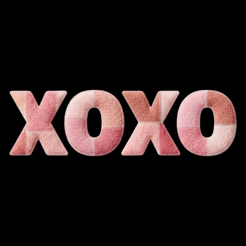 XOXO Patchwork Spruch Kuss Umarmung