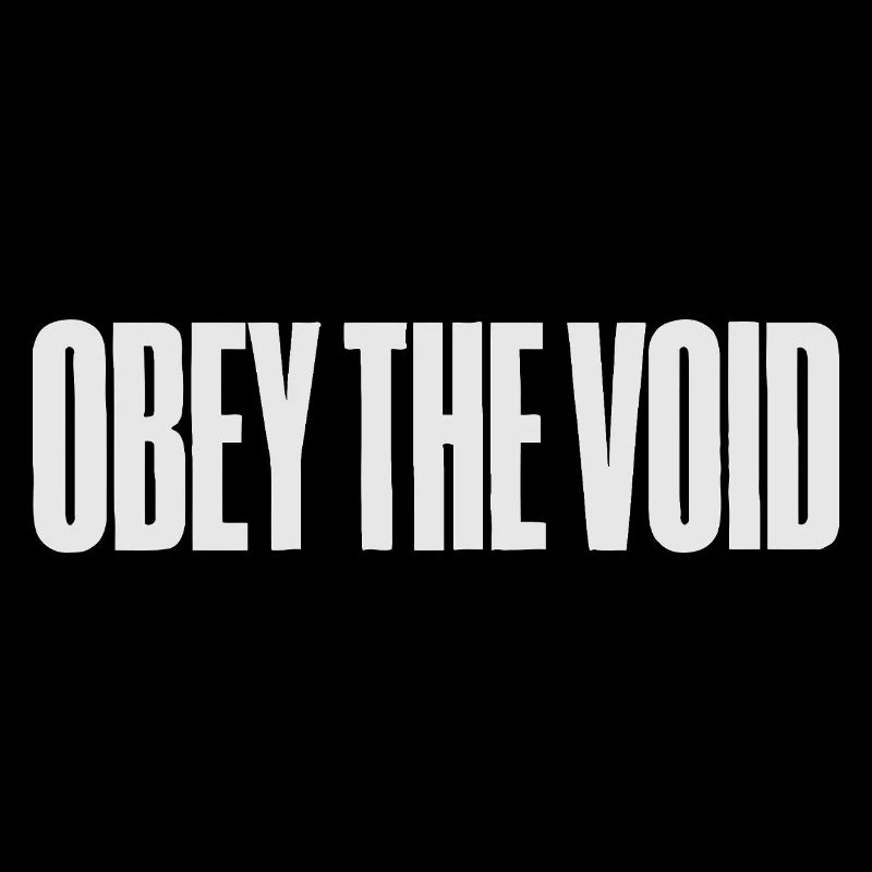 Obéir au vide Art typographique audacieux