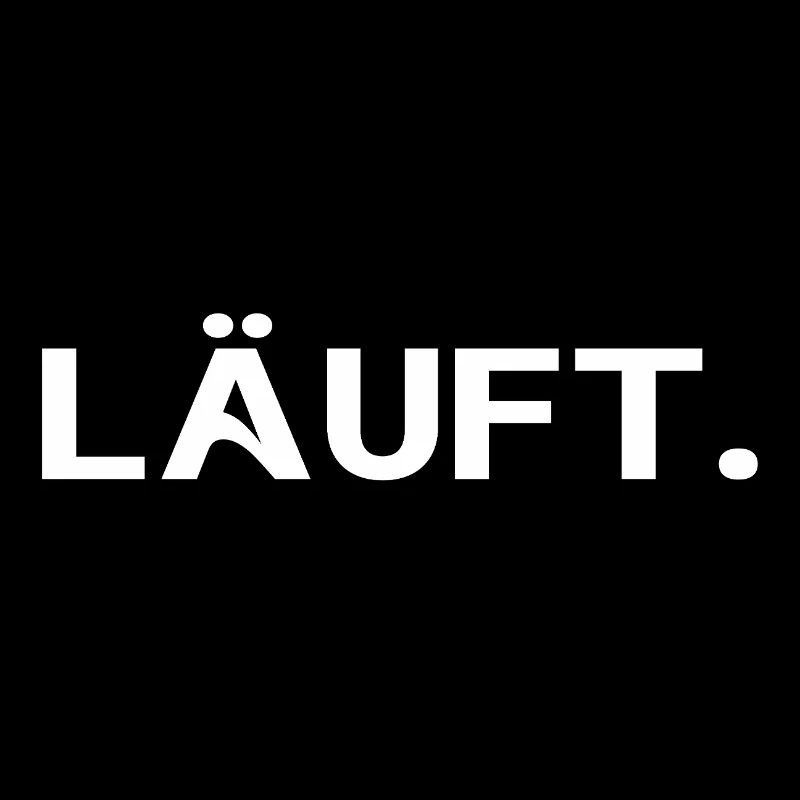 Läuft. Cooles Statement Minimal Trend Design
