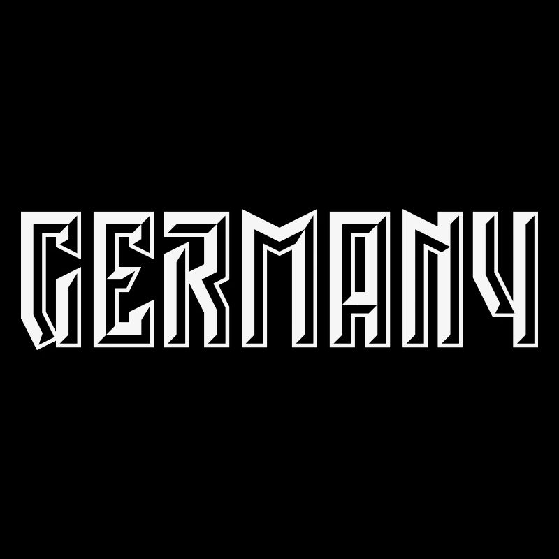 Germany Lettering (Relief / 3D / White)
