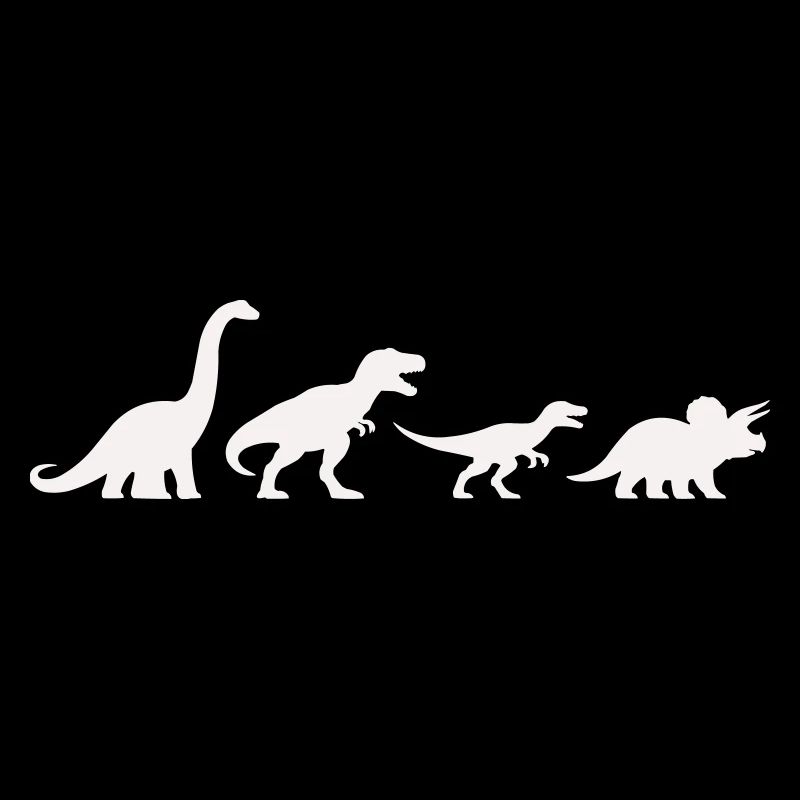Dino-Silhouetten im Retro-Style