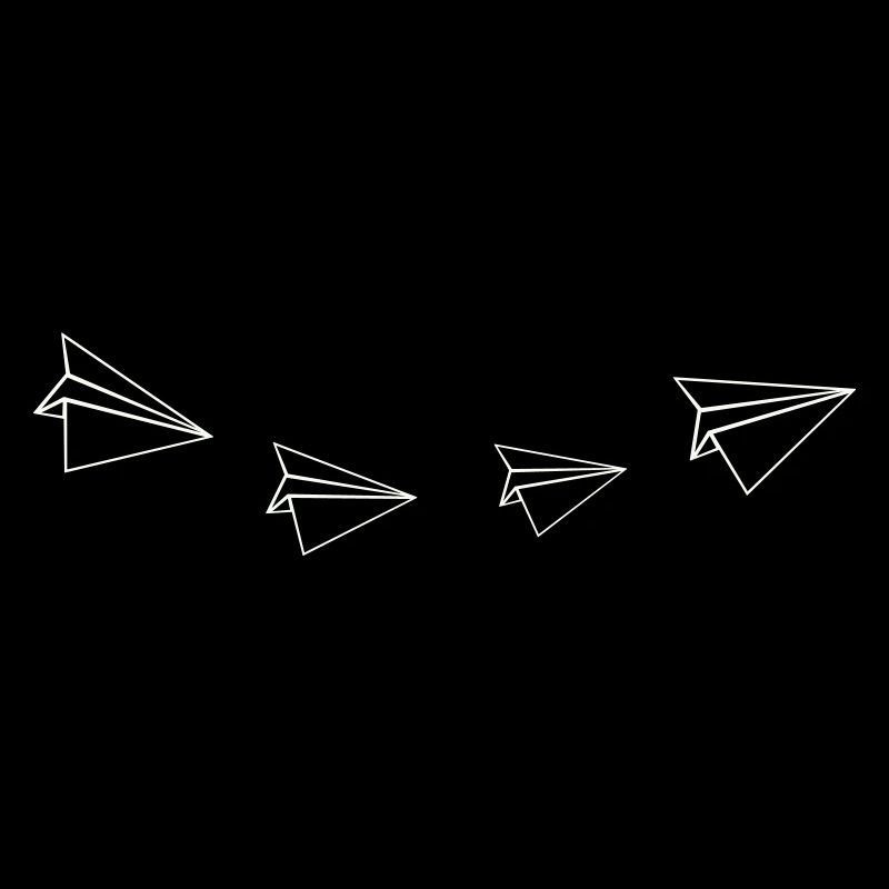 Paper Airplane Line Art