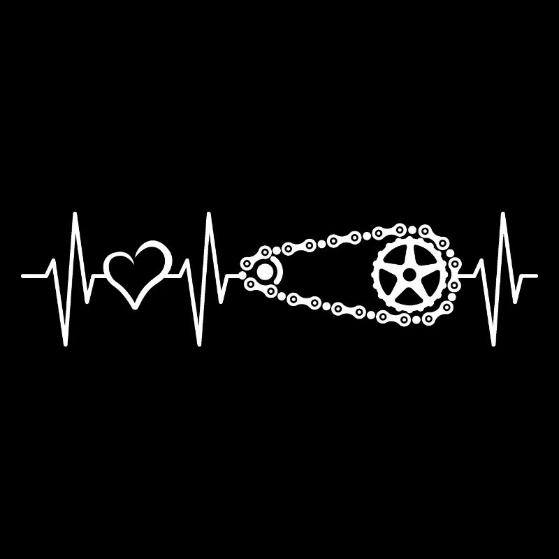 Heartbeat Bicycle Bicycle Chain Symbol Pulse Logo