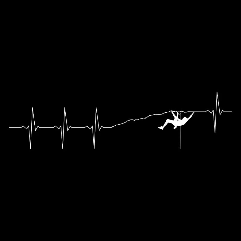 Silhouette de grimpeur de rythme cardiaque