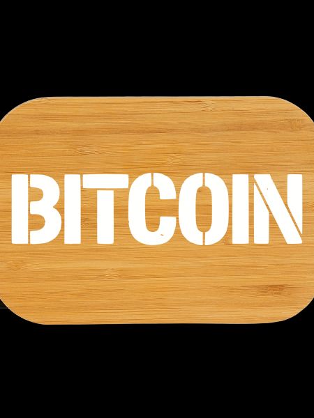 Bitcoin Lettering Stencil Clean