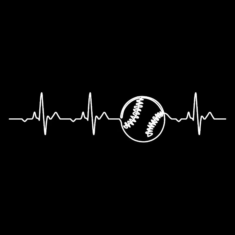 Minimalist Baseball Heartbeat Gift