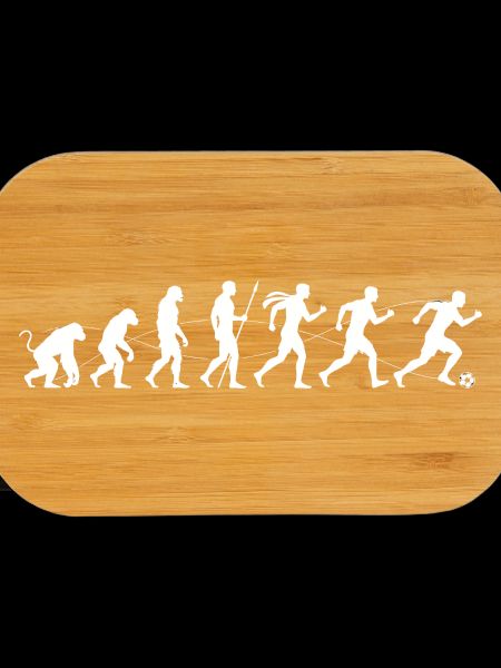 Evolution Running Silhouette to Football