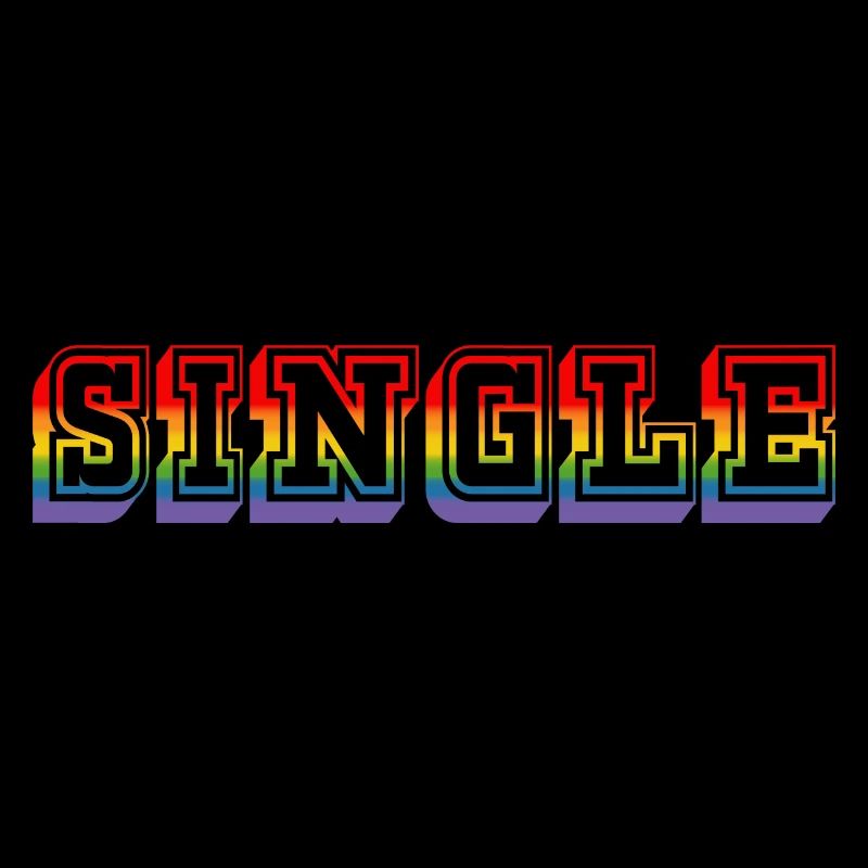 TSHIRT arc-en-ciel SINGLE LGBT lgbtqi queer