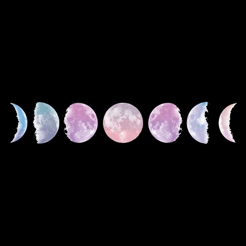 Pastel Moon Phases