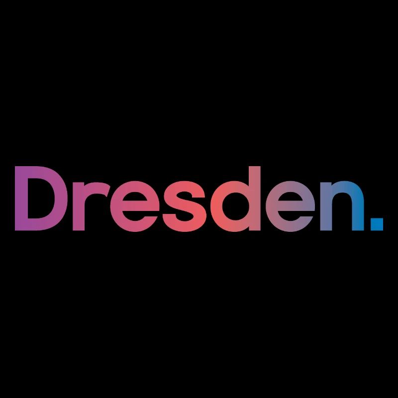 Dresden Typography Colors City Icon Logo icon