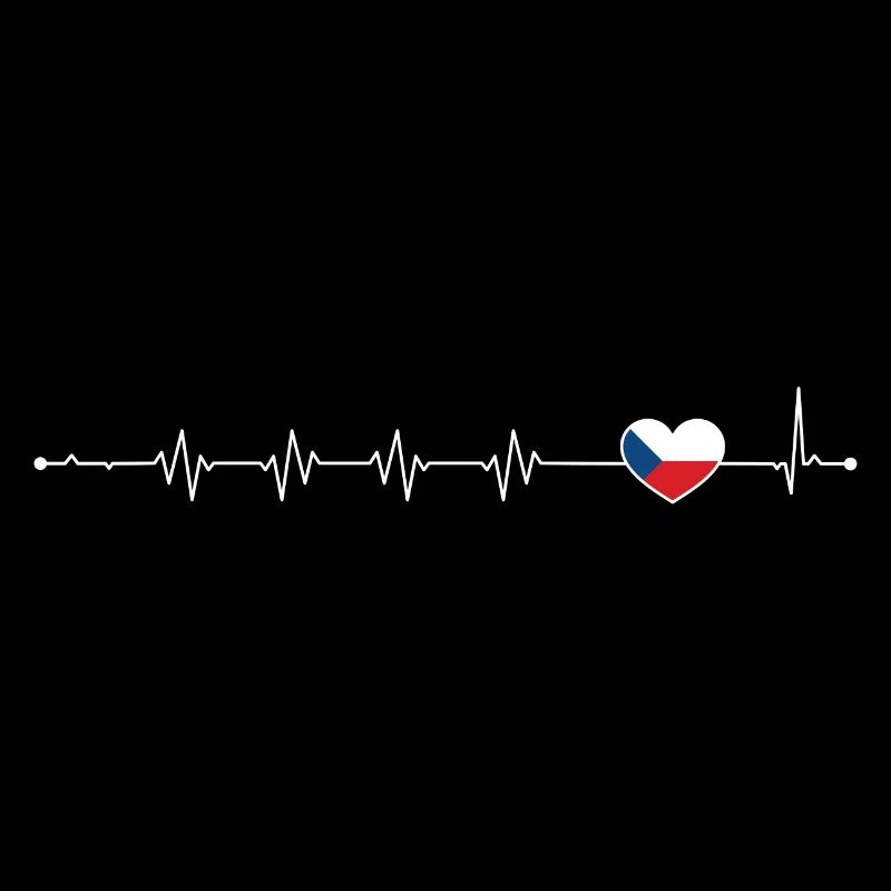 Heartbeat drapeau de la République tchèque