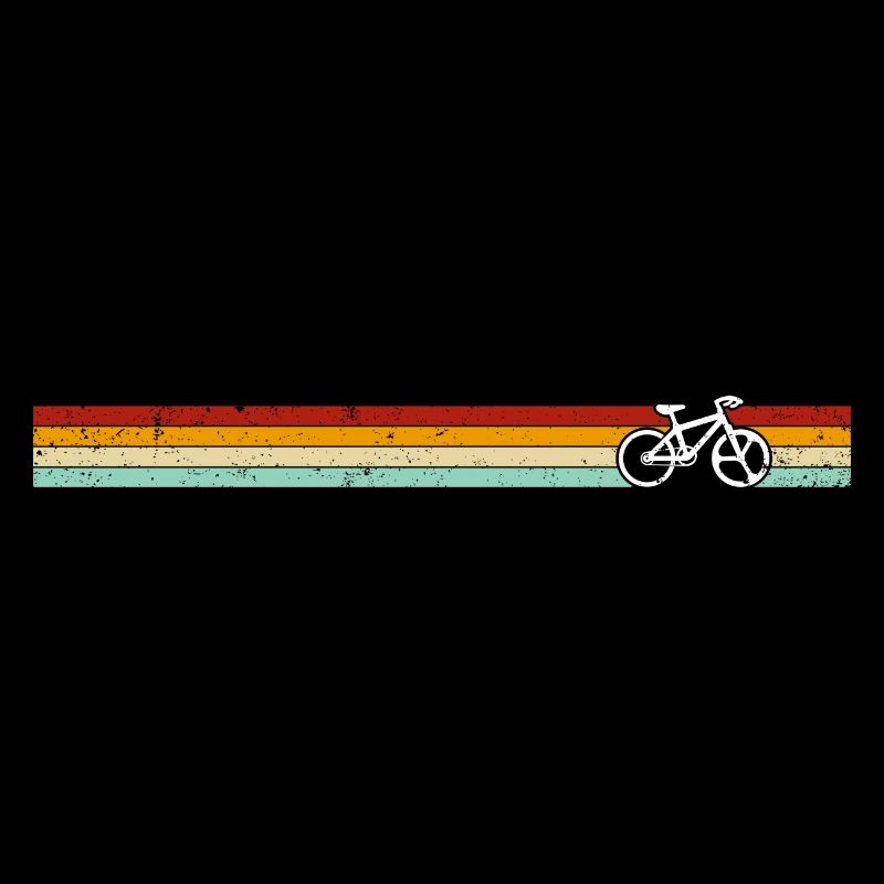 Retro Stripes Bicycle on Gradient Banner