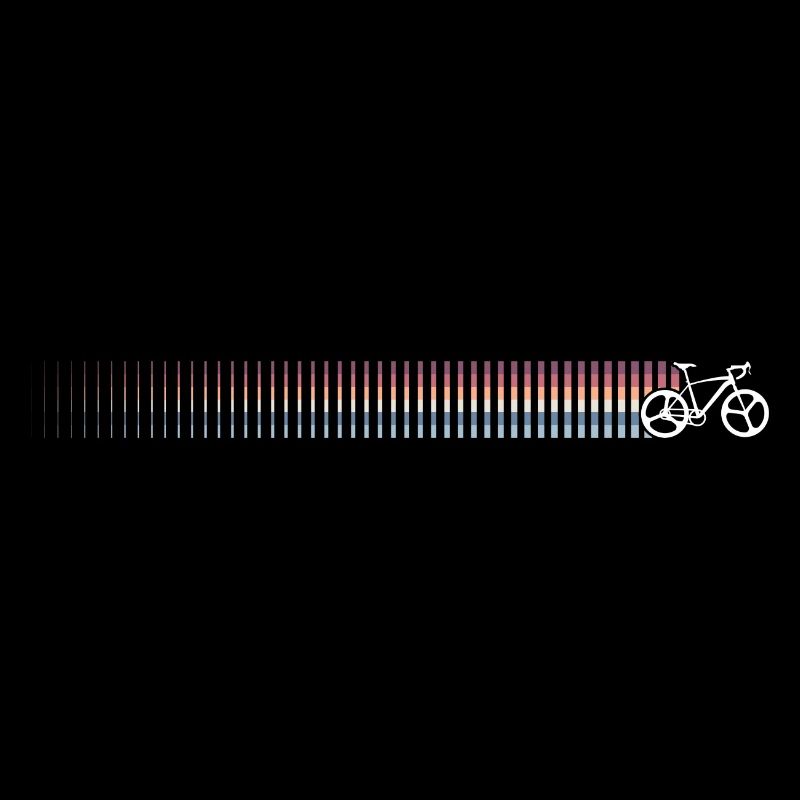 Rainbow Gradient Bicycle Silhouette