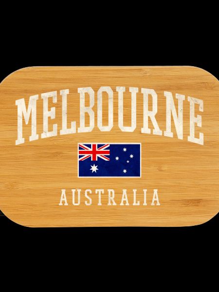 Melbourne Australia Design with Flag