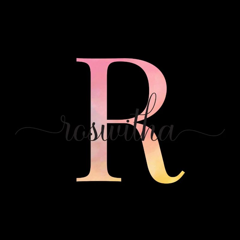 R | Monogram | Name | Roswitha |Watercolor