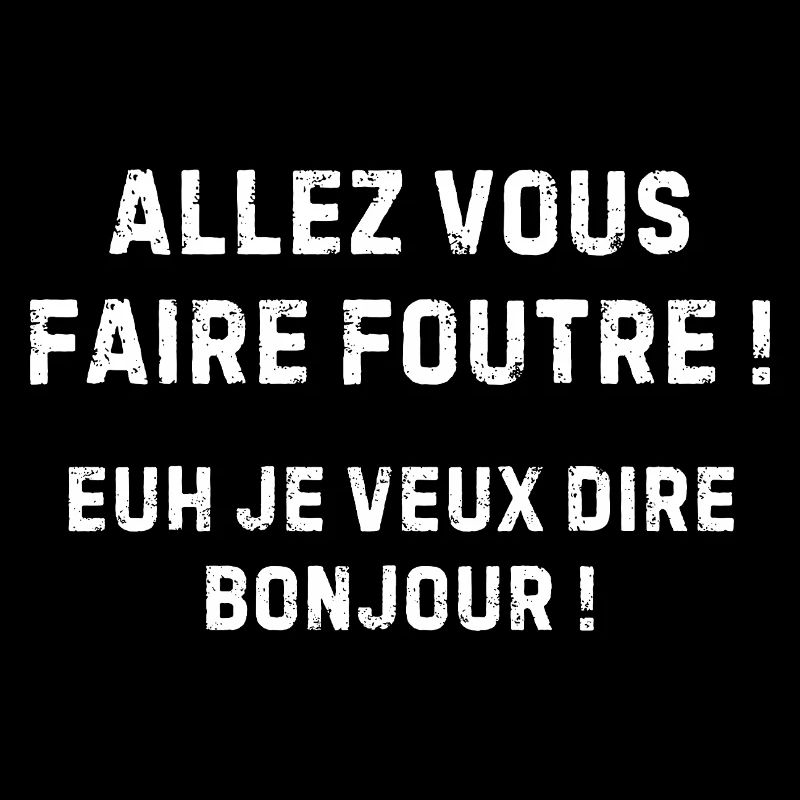 Provocation en Lettres Blanches Noir