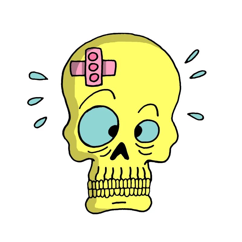 Tête de mort et sparadrap