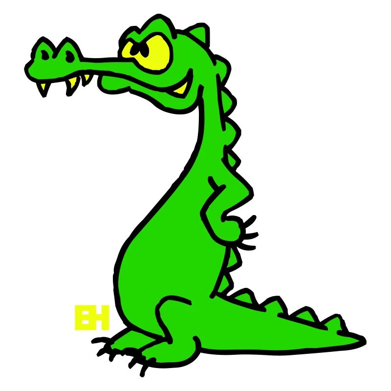 Smiling Crocodile, Three Color Design