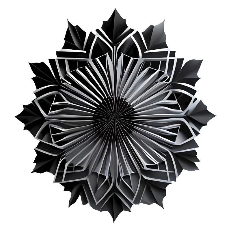 Schwarzer Origami-Stern