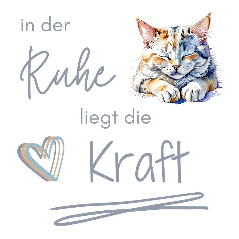 Chat endormi - La force réside dans le silence