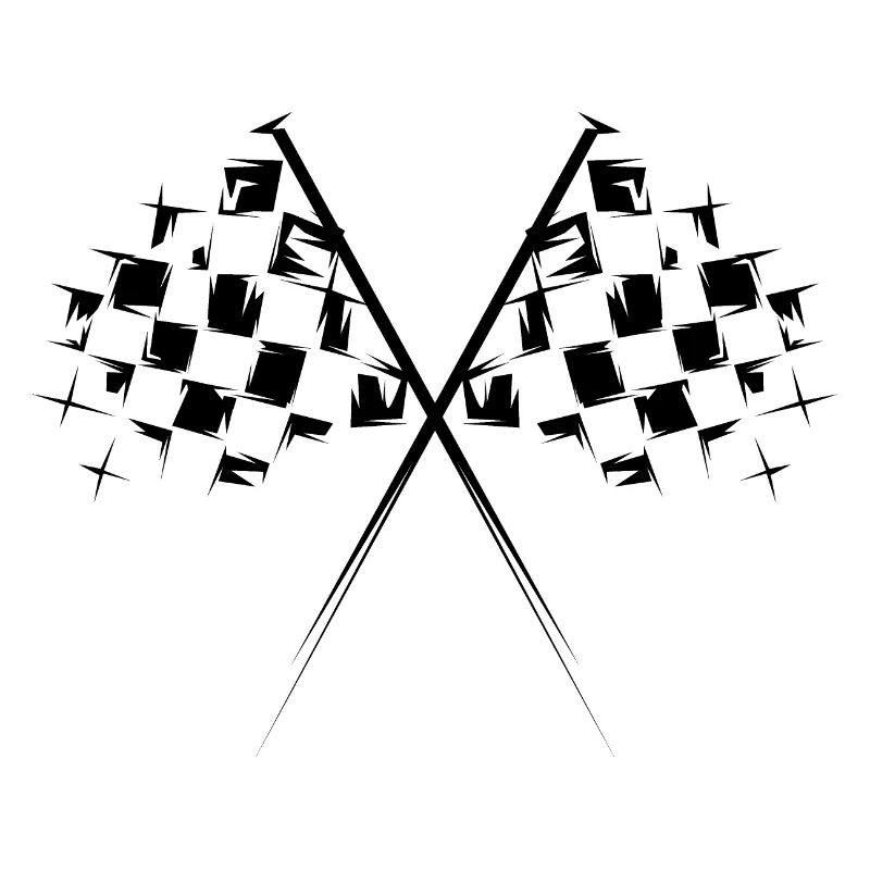 Icône du drapeau de course Illustration Icône du drapeau à damier