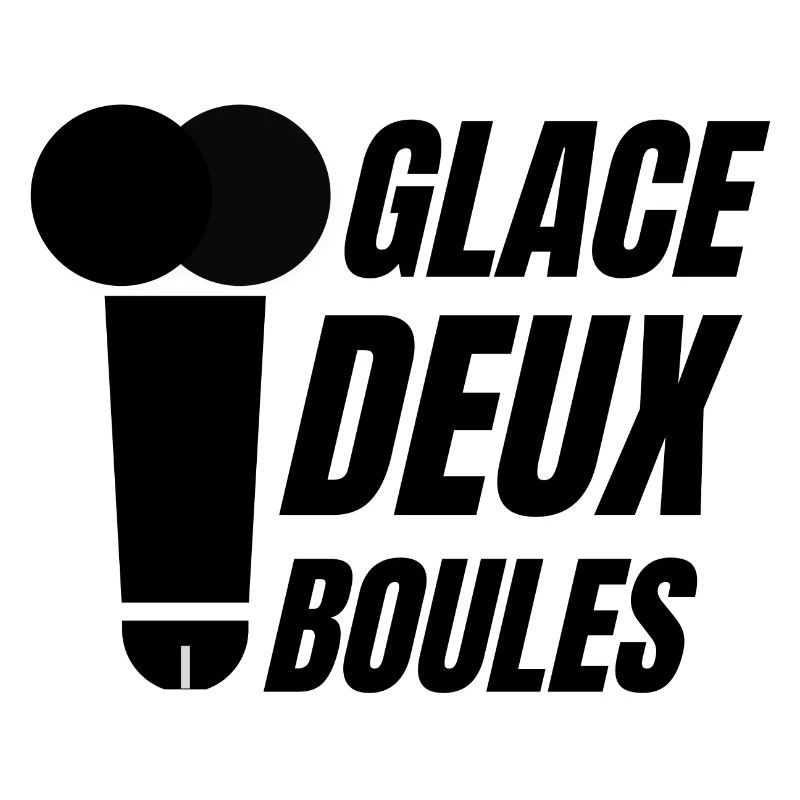 glace deux boules, glaces, crème glacée