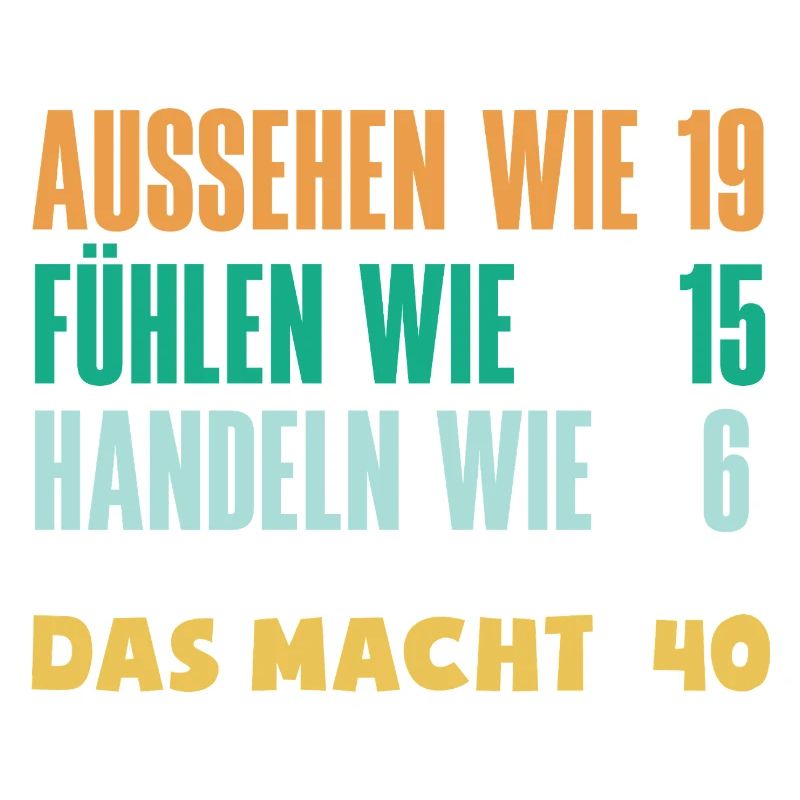 Lustiges 40. Geburtstag Geschenk Geburtstagsshirt