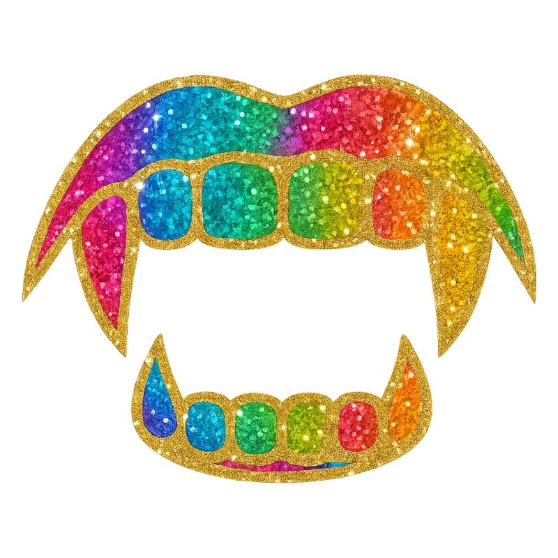 Rainbow Glitter Mouth