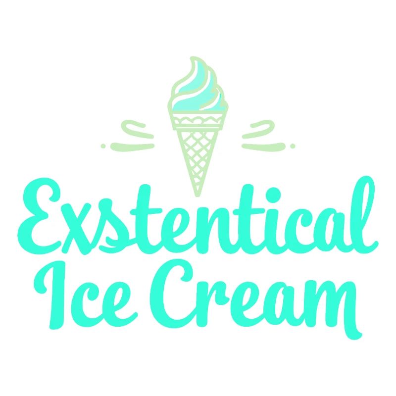 Existenzielle Eiscreme Lustiger Spruch Eis Waffel