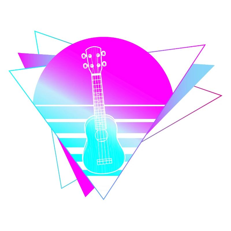 Hawaiian Ukulele Uke Retro 80s 90s