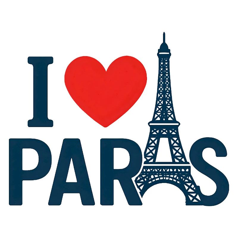 Ich liebe Paris und den Eiffelturm