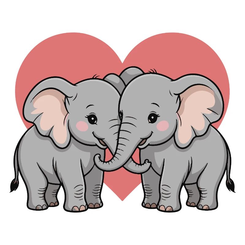Elefant Paar Herz