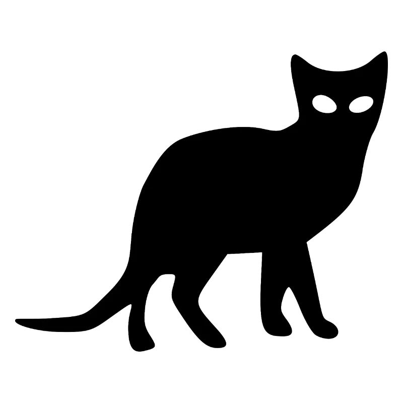 Cat Black Silhouette Gift Cat Lover