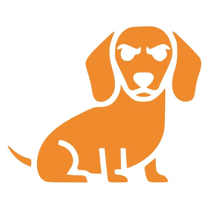 Dackel Hund Flat Design