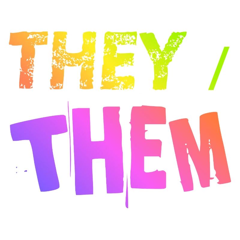 they / them Geschenkidee LGBTQ+ nonbinary Pronomen
