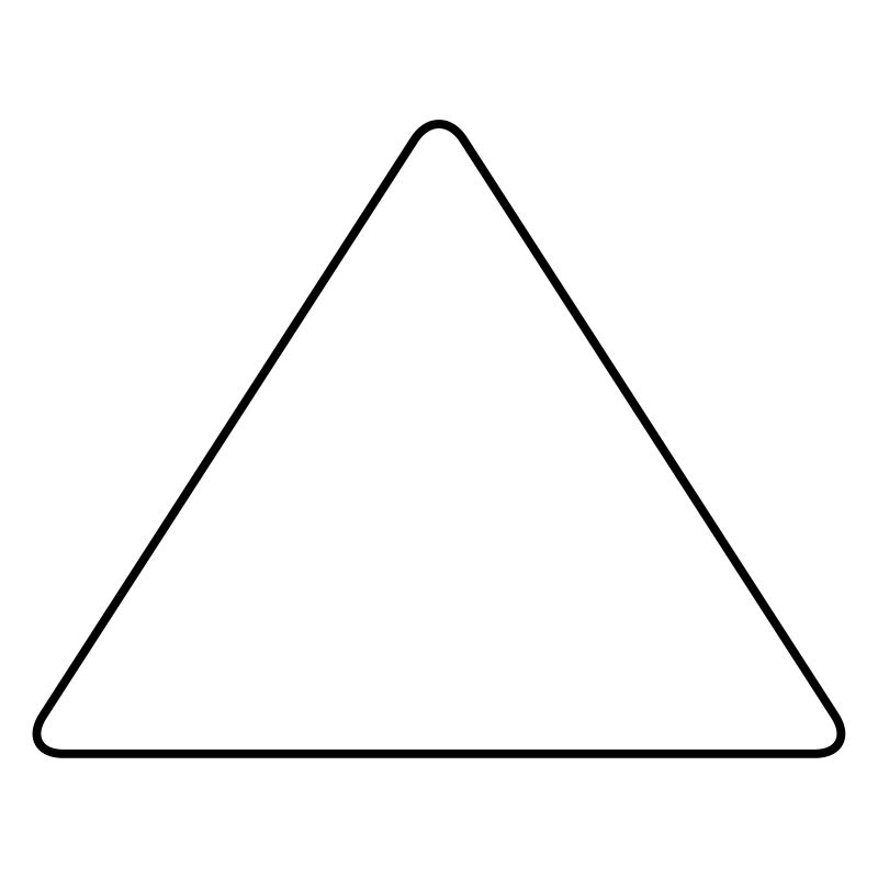 Triangle avec coins arrondis