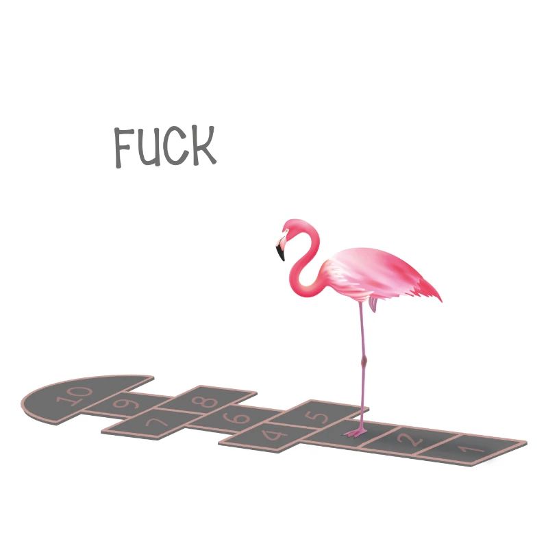Flamant rose avec un problème